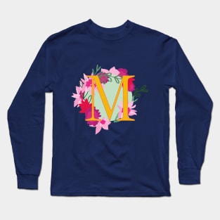 Monogram M, Personalized Initial Long Sleeve T-Shirt